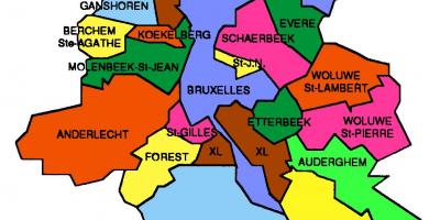 Kaart van regio Brussel