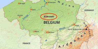 Bruxelles geografische kaart
