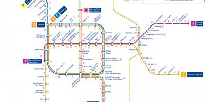 Kaart van Brussels metrostation