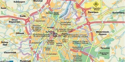 Brussel snelweg kaart