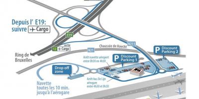 Kaart van Brussels airport parking