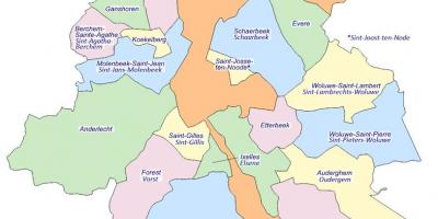 Brussel gemeenten kaart