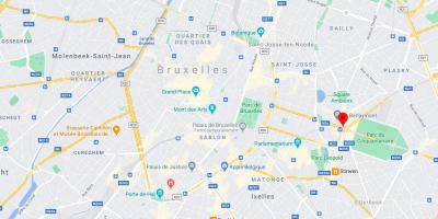Kaart van het schumanplein in Brussel