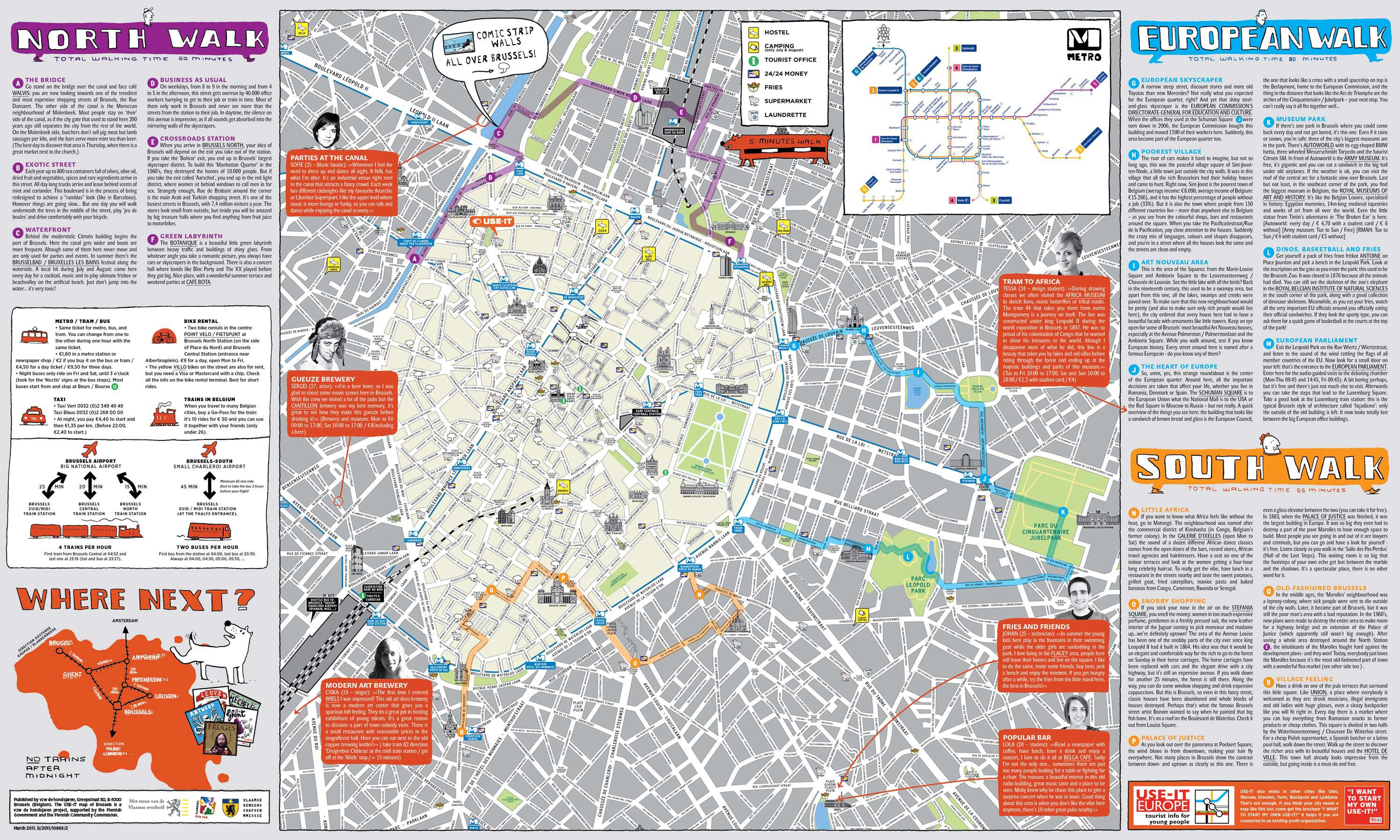 Brussel Plattegrond Van De Stad Toeristisch - Brussel Plattegrond Van ...